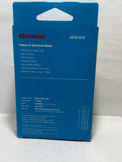 Globstar UCG-512 USB-A TO MICRO DATA PB 25W