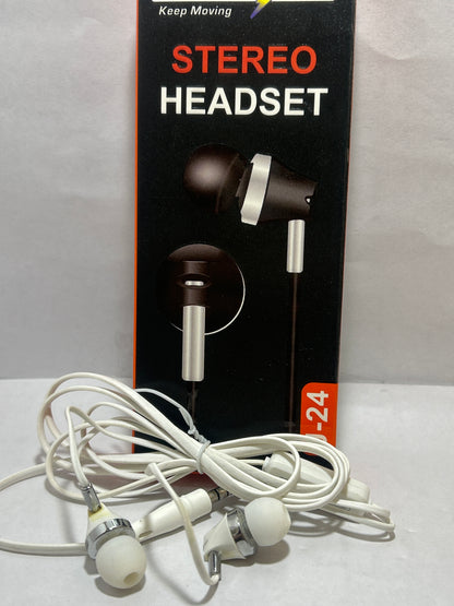 ELECTRO LINE J-24 STEREO HEADSET EARPHONES