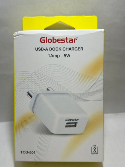Globstar TCG-501 USB-A DOCK CHARGER WHT 5W