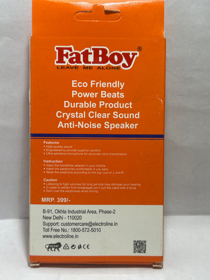 FATBOY F-3 TRUE BEATS EARPHONES