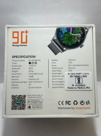 90+ Dive Metal Smart Watch