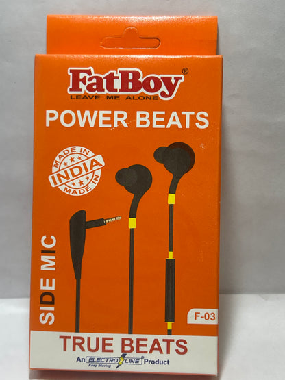 FATBOY F-3 TRUE BEATS EARPHONES