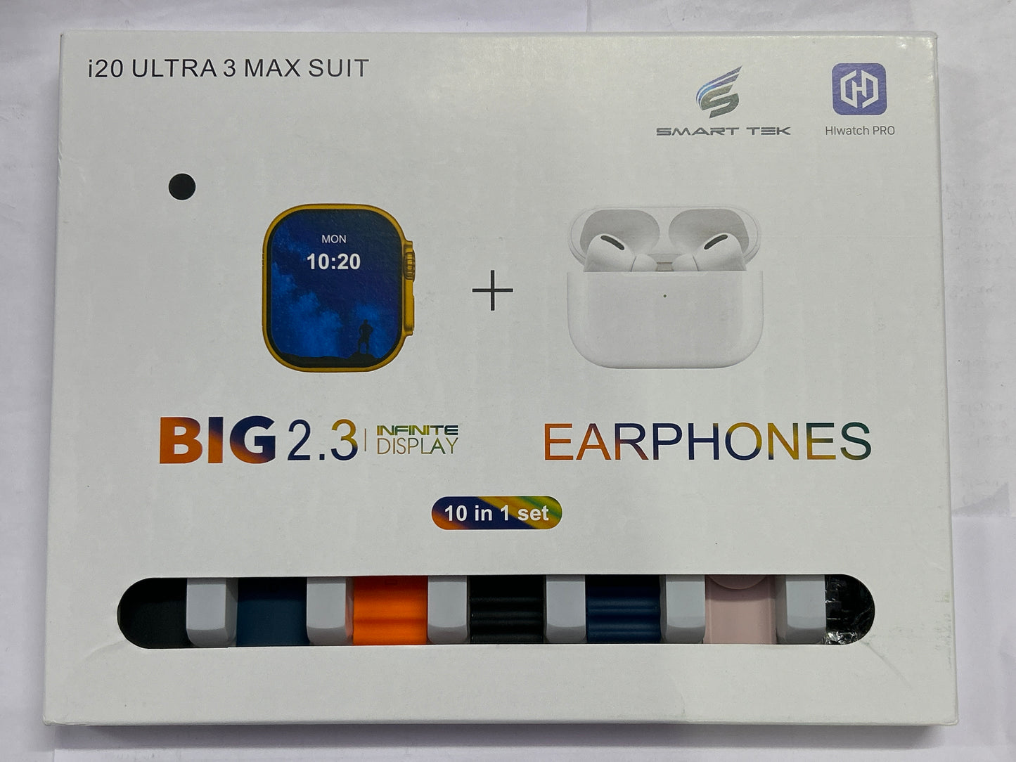 i20 Ultra 3 Max Suit Smart Watch With Free Earbuds