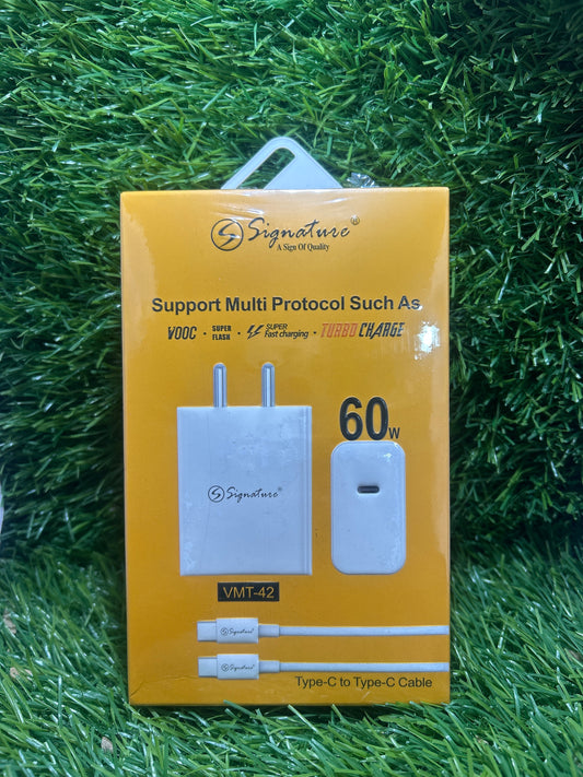 Signature VMT 42 60W Type C To Type C PD Charger