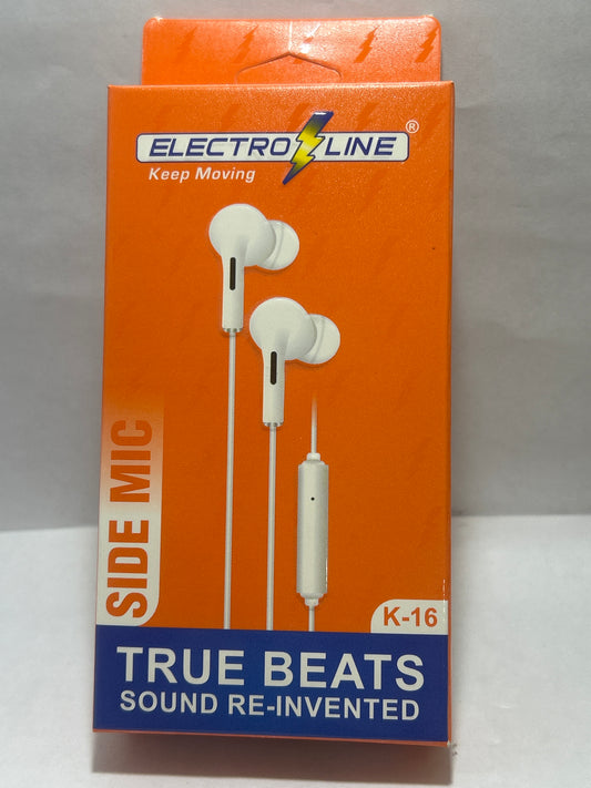 ELECTRO LINE K-16 TRUE BEATS EARPHONES