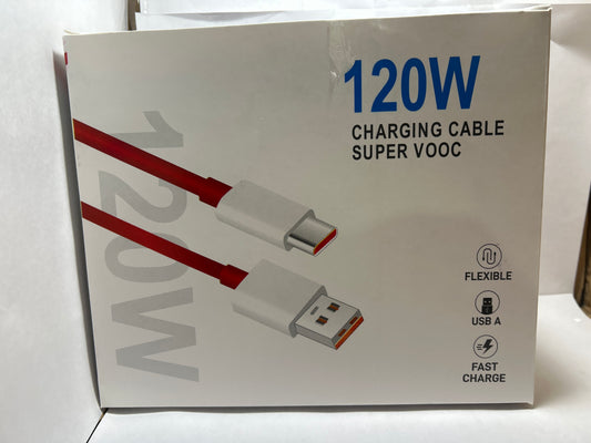 OPPO/ VIVO /REALME / 120w Type C RED CABLE