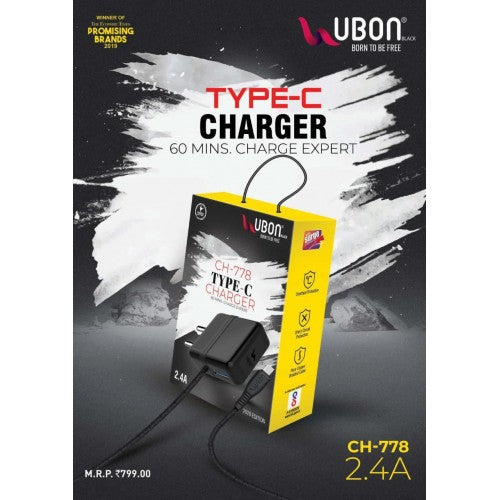 UBON CH-778/2.4 A Type C Charger