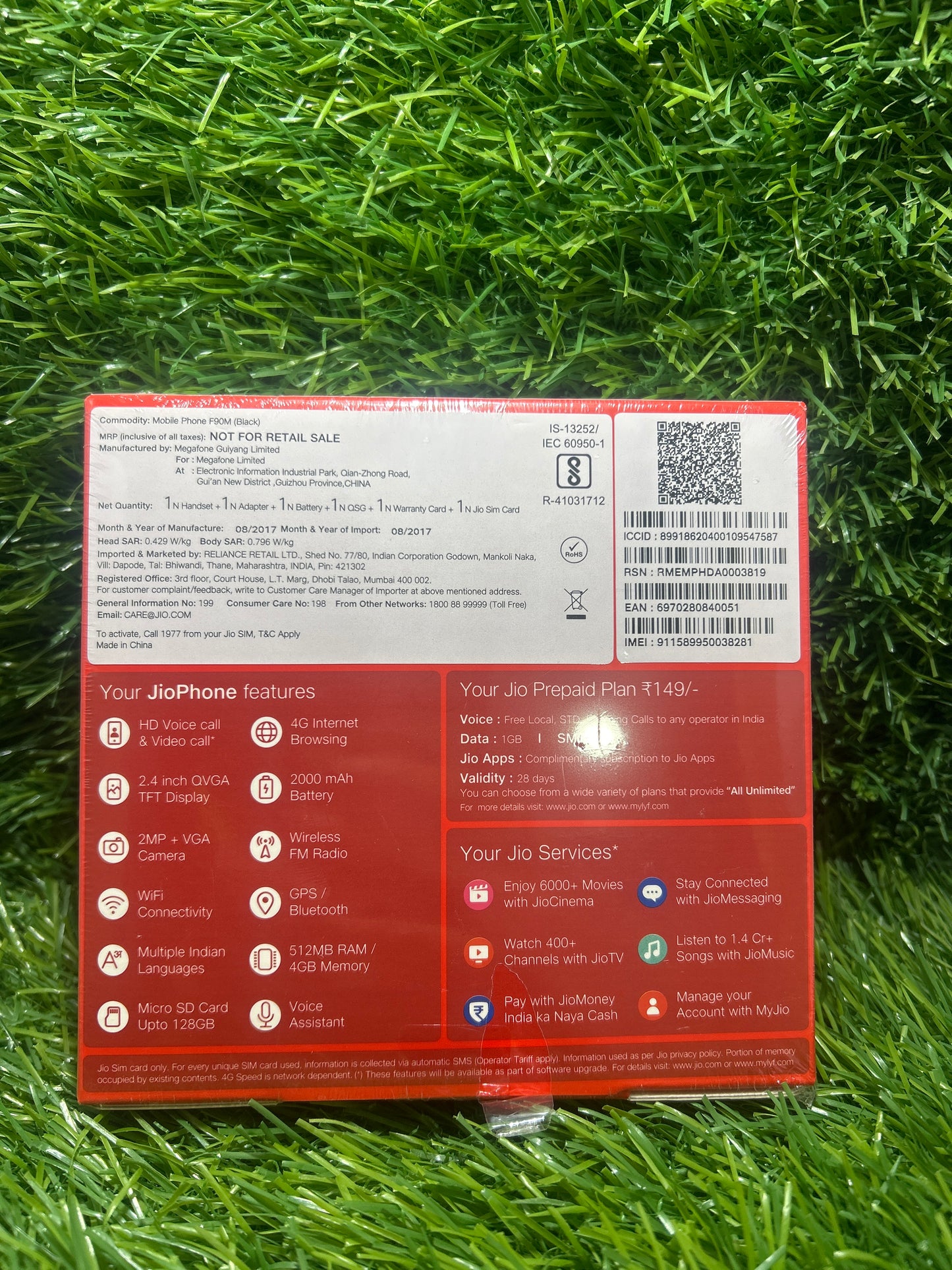JIO F90 (Red) New Keyped Mobile Phone