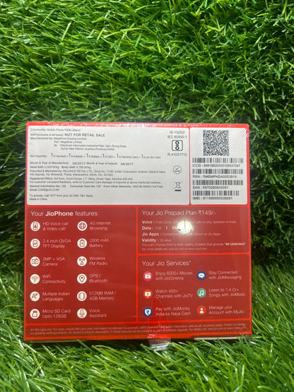 JIO F90 (Red) New Keyped Mobile Phone