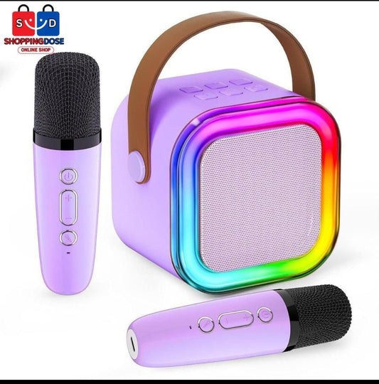 K12 Colorful Karaoke Speaker Doul Mic