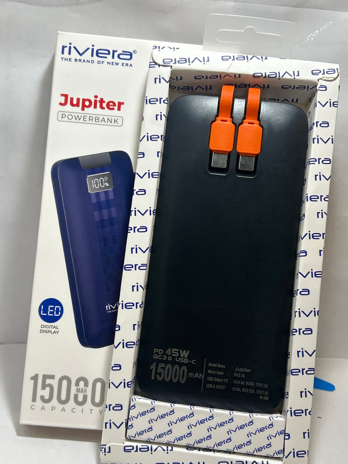 Rivira Jupiter 45W Ultra Slim 15000Mah Power Bank