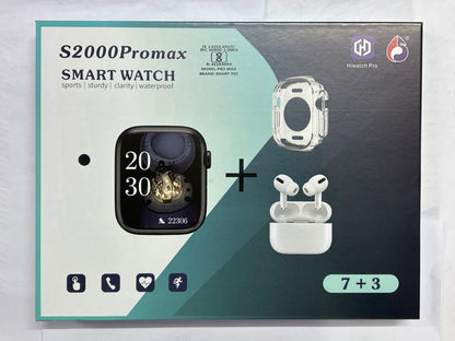 S2000 Pro Max 7+3 Smart Watch With Free Earbuds