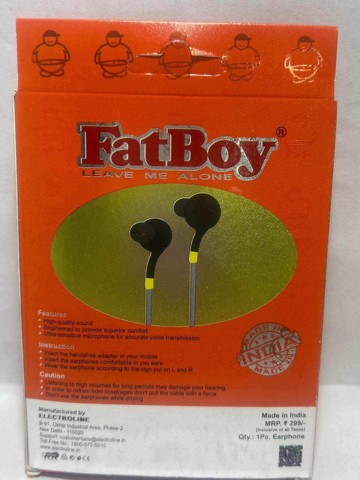 FAT BOY MINUS-2 STEREO EARPHONES