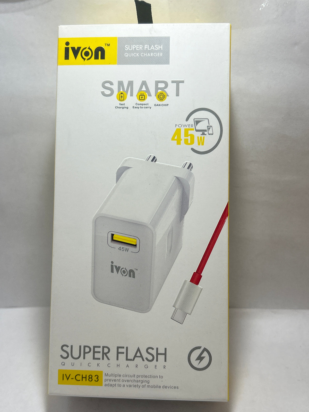 Ivon 45W Flash Fast Cherger (IV CH83 )