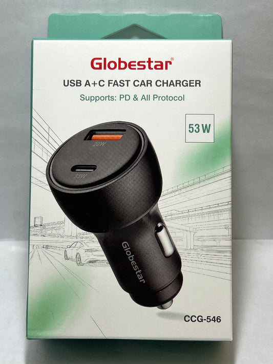 Globstar CCG-546 USB A+C DOCK CHARGER BLK 53W