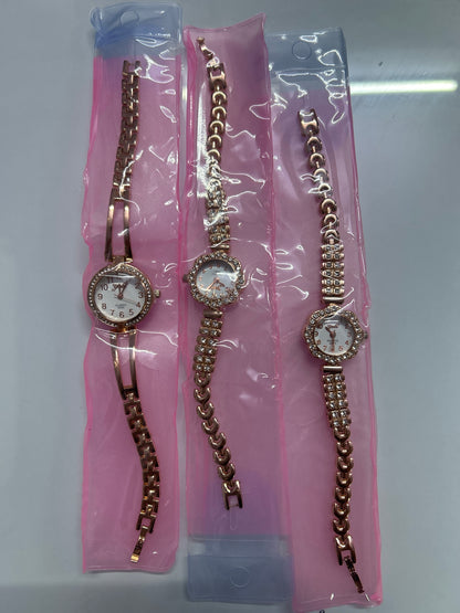 Fancy Golden Chain Strap Watches for Girls & Women