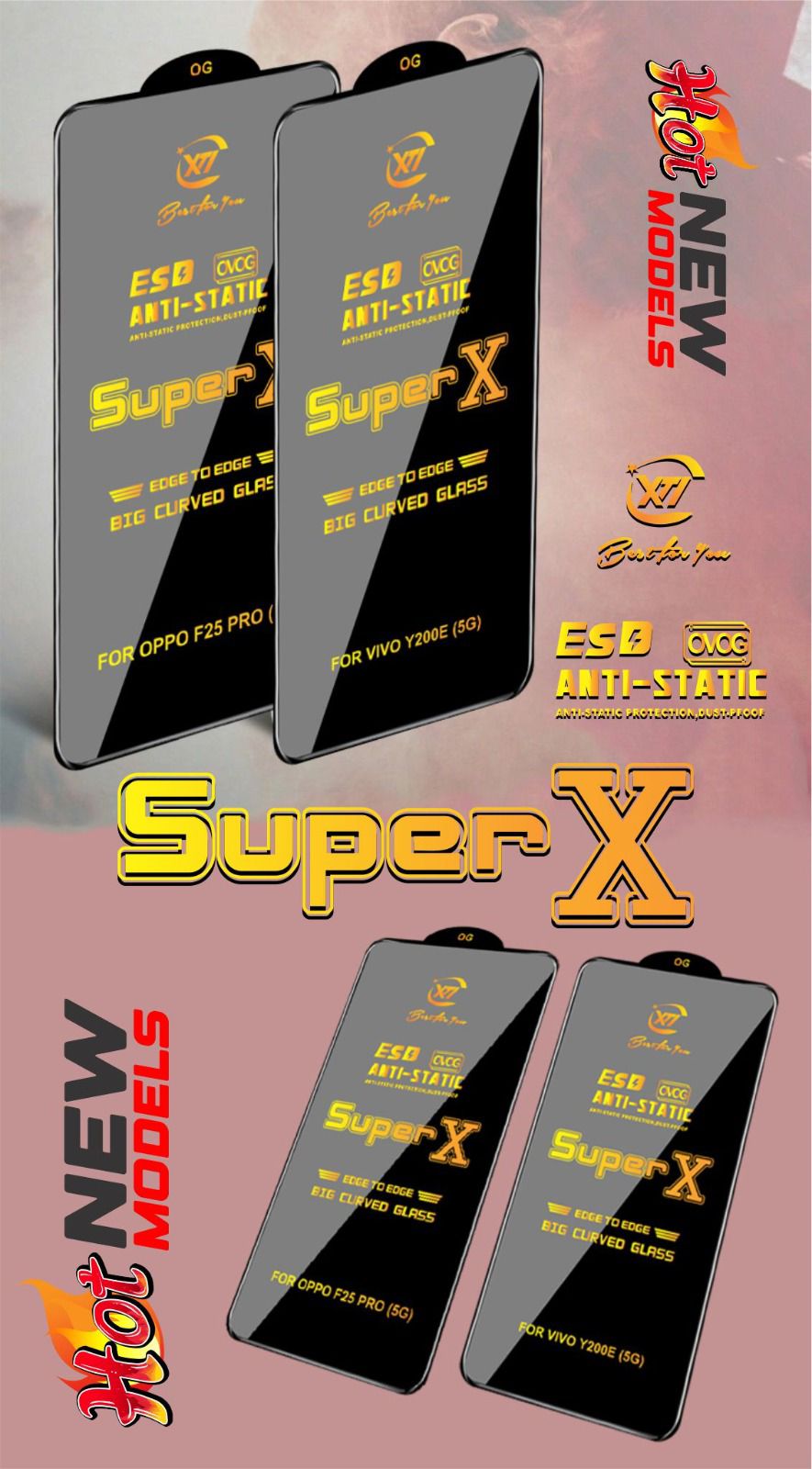 super X ESD Anti-Static Temper Glass MOTOROLA