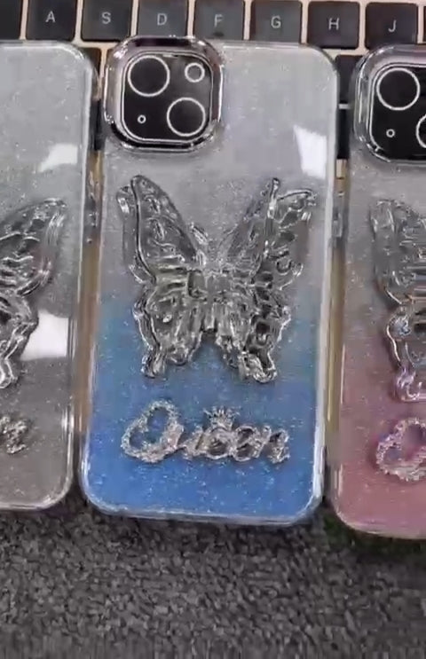 New butterfly Queen case(with stand)- iphone,1+