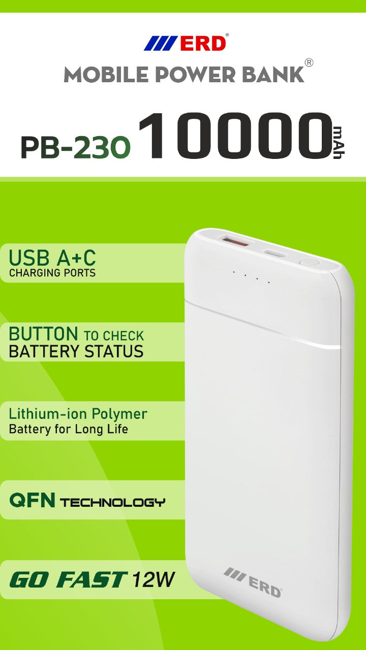 ERD PB-230 ,10KmAh powerbank