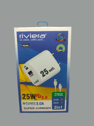Riviera 25W PD 3.0A Charger With Type C Cable