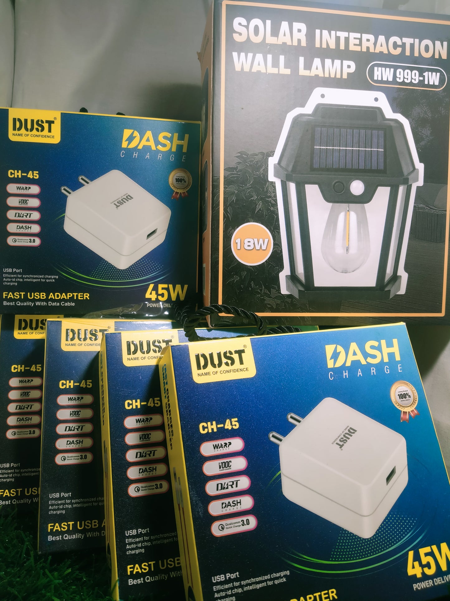 DUST CH-45 Dash 45W/ Type C Charger/1 solar lamp free on 5 piece purchase