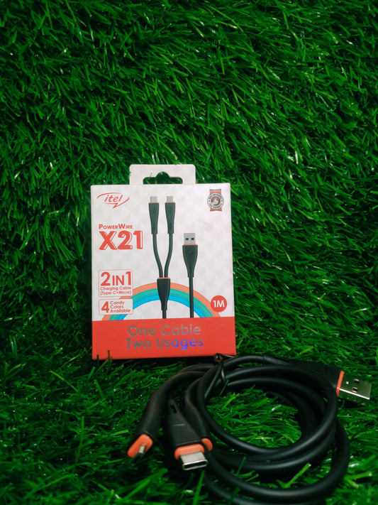 itel X21 dual v8 and C data cable 2.1A