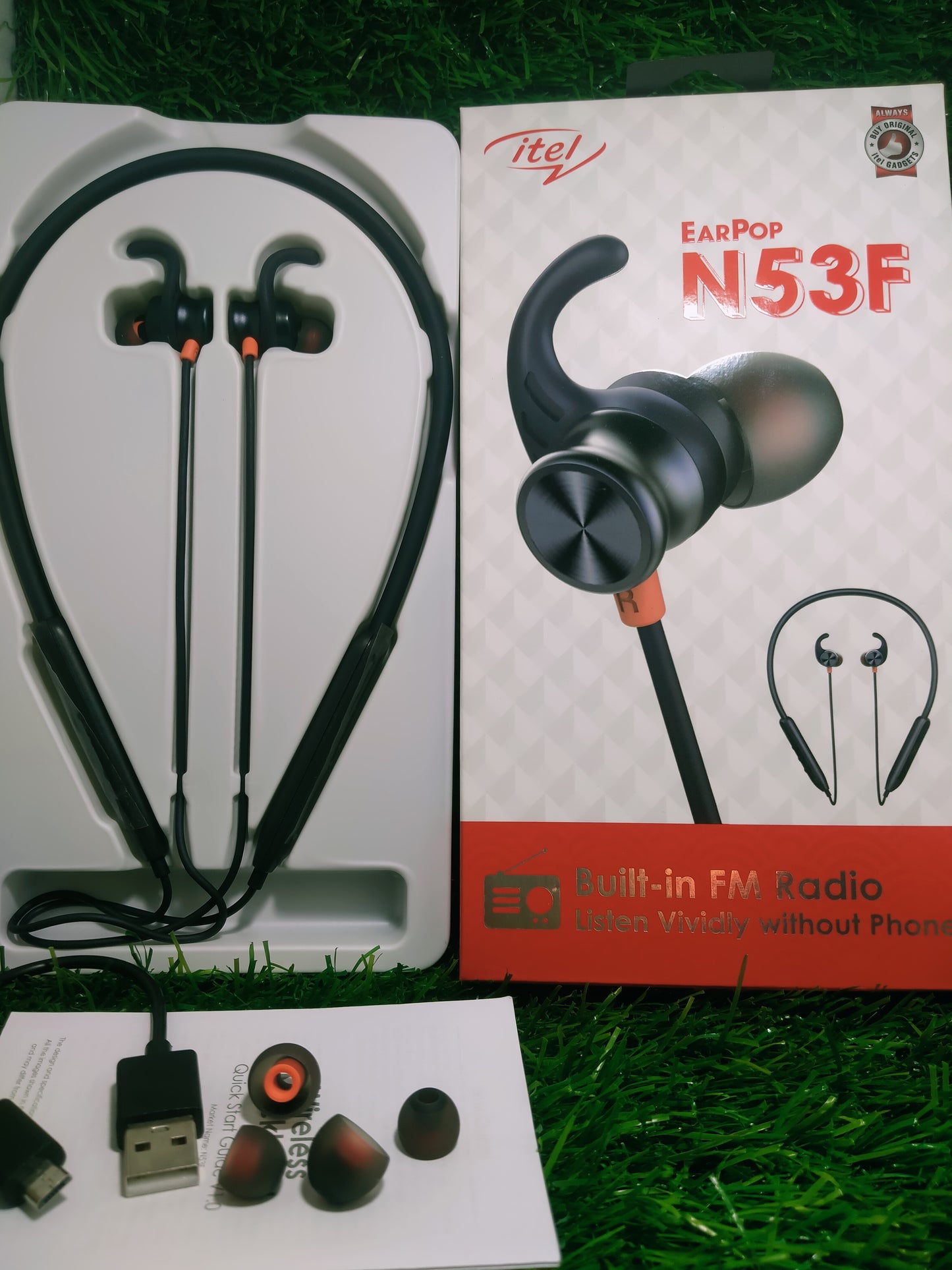 itel N53F neckband,built in FM