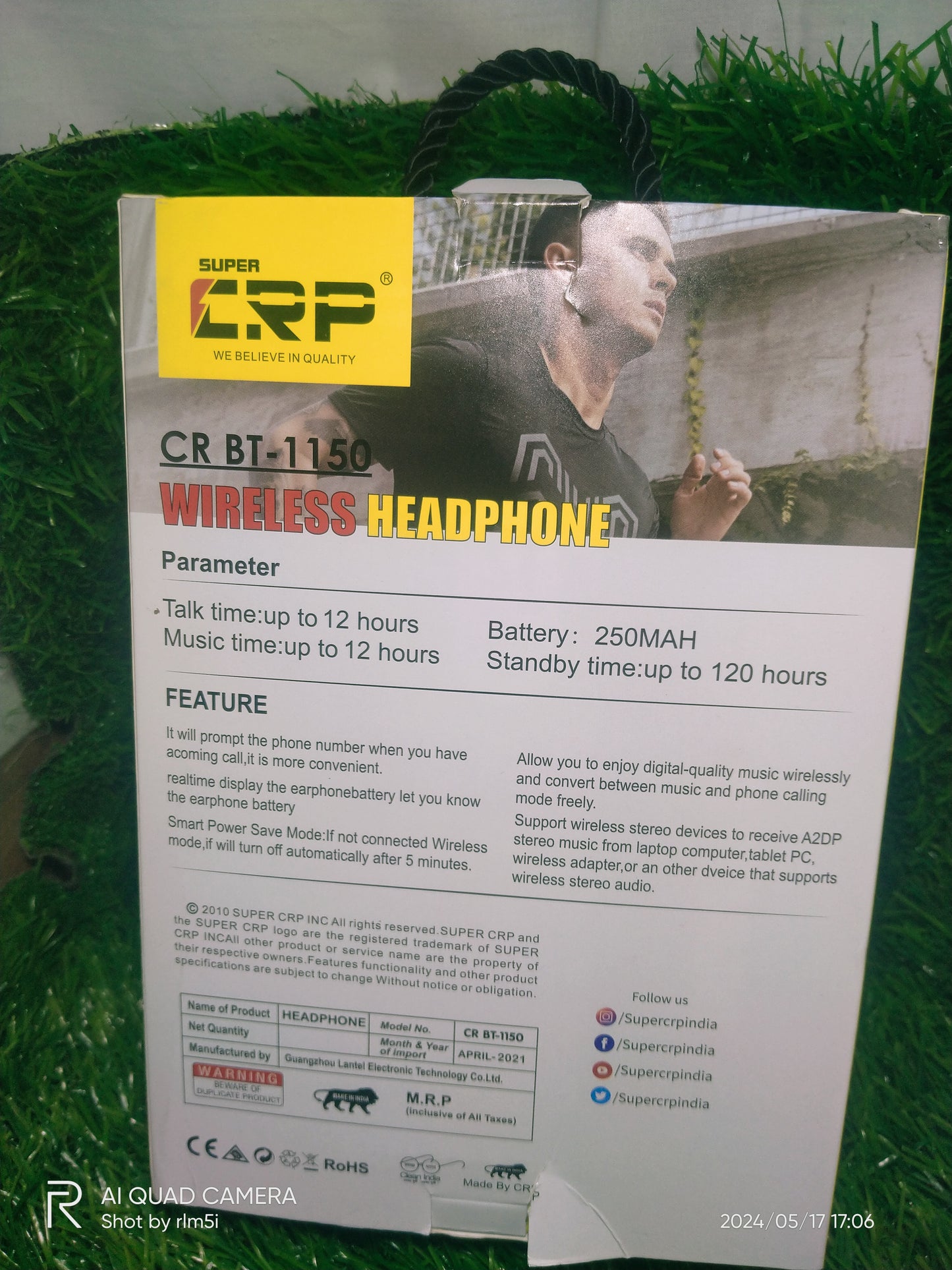 CRP CR-BT-1150/1151 bluetooth headphone