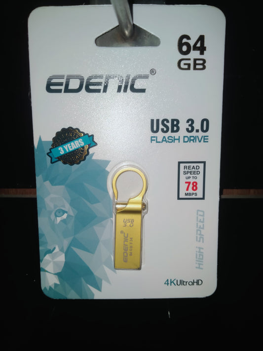 EDENIC 64GB,usb 3.0 fast pen drive