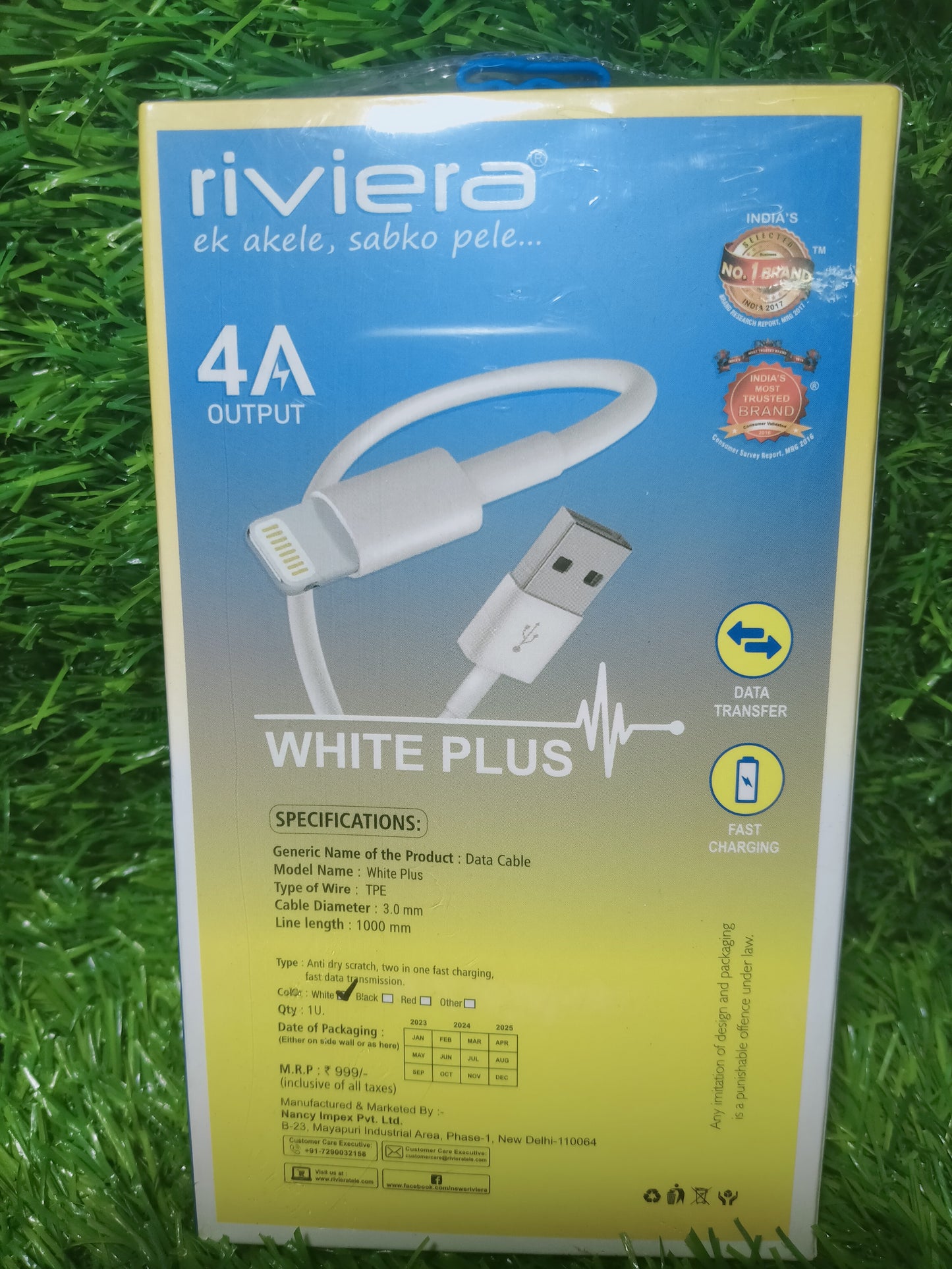 RIVIERA 45W type- C to iphone cable white plus