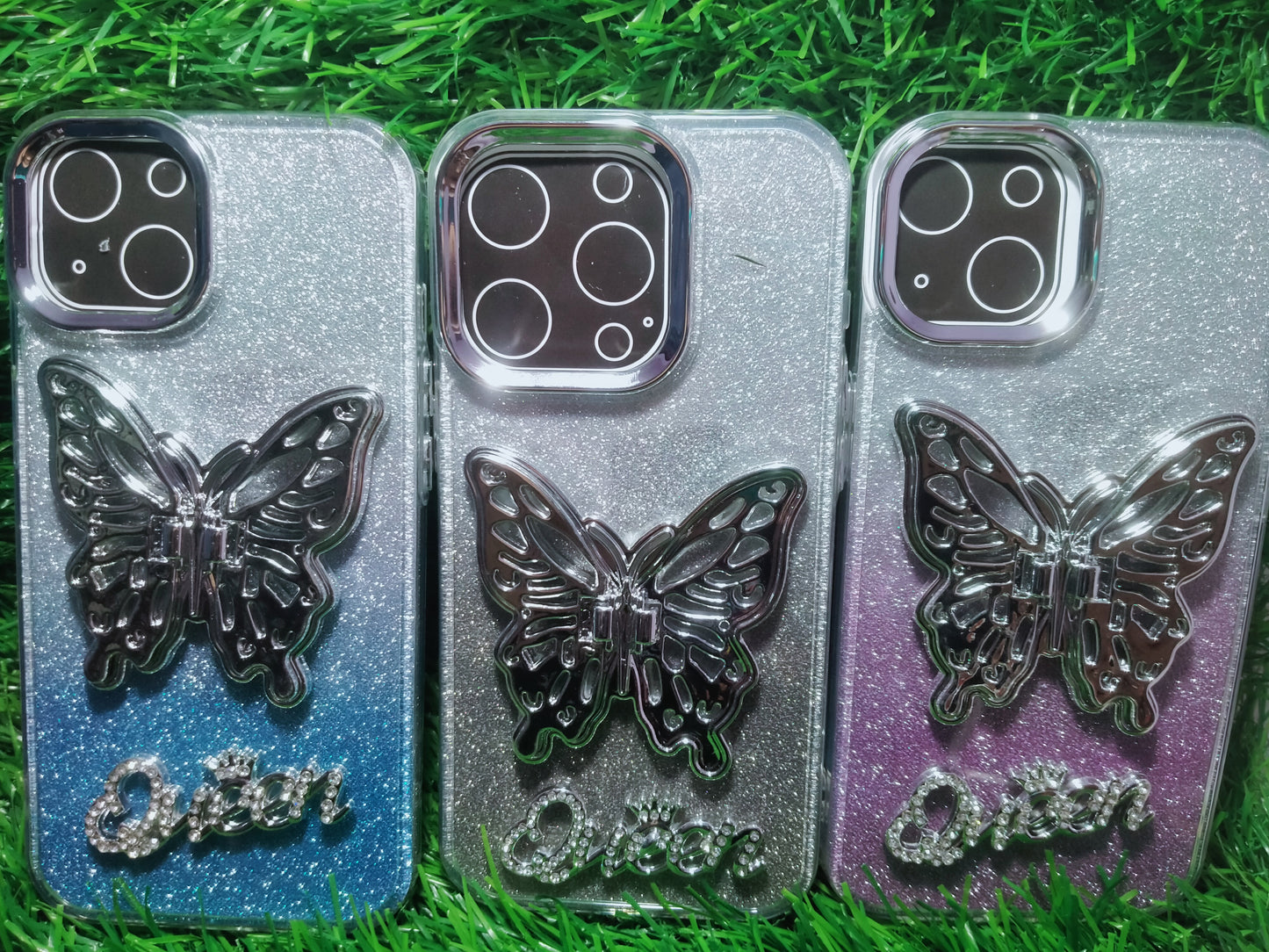 New butterfly Queen case(with stand)- iphone,1+