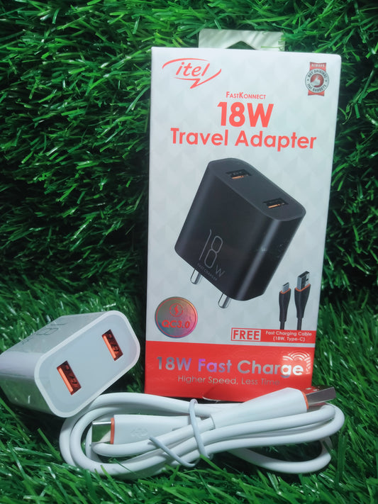 itel ICW-1811, 18W TYPE C TRAVEL CHARGER