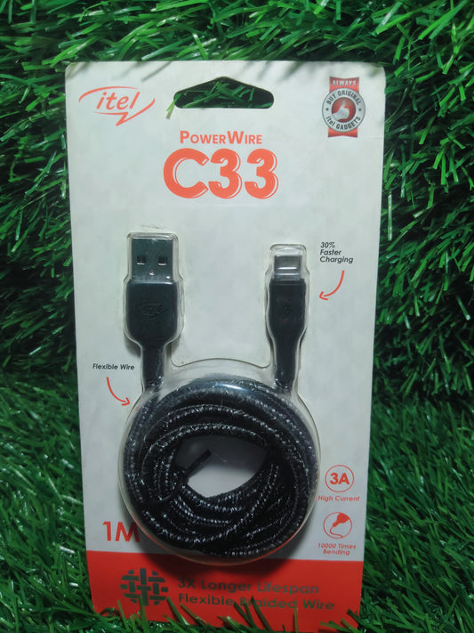 itel C33, 3A flexible type c cable