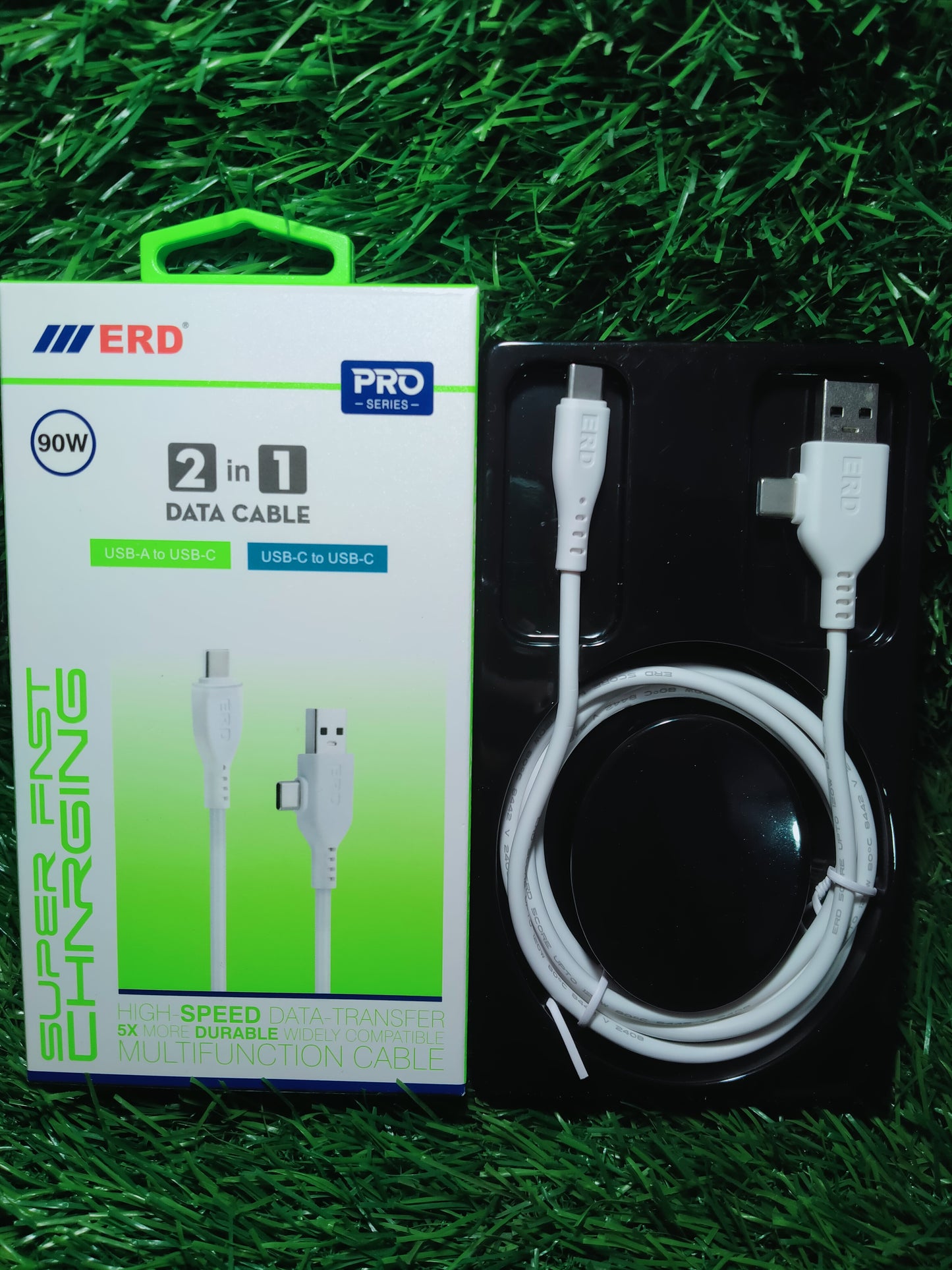 ERD UC-102, 90W usb to C, C to C, 2in1 cable