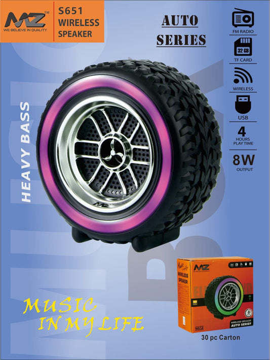 MZ S651 tyre shape Bluetooth speaker