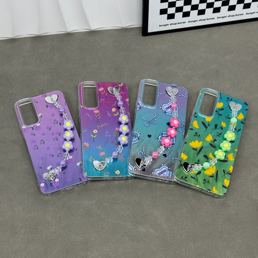 NEW FANCY LADIES CASE COVER PRINT WITH KEY CHAIN