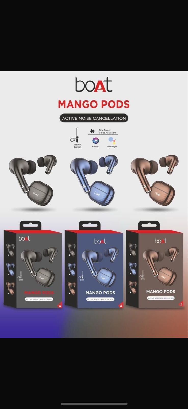 Boat Mango Pods / Active Noise Cancellation