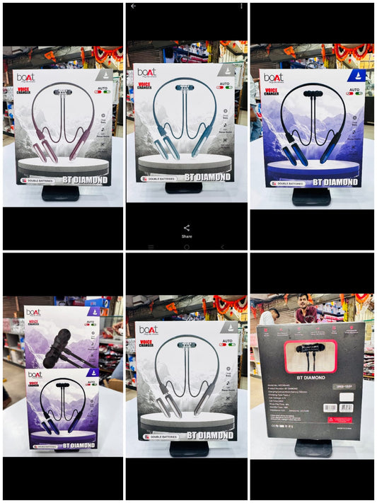 Boat BT Diamond Dual Battery Wireless Stereo Neckband