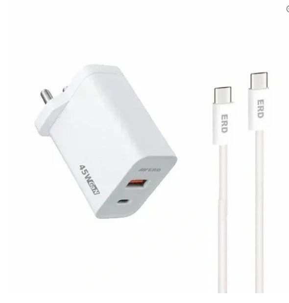 ERD TC-145 Charger+USB -C TO C PD Cable 45W