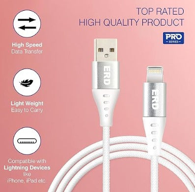ERD UC-170 BRAIDED USB TO IPHONE CABLE 25W