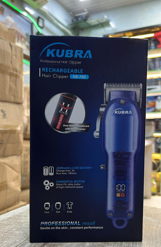 Kubra Kb - 780 Professional Battery Powered Hair Clipper, Beard & Body Trimmer