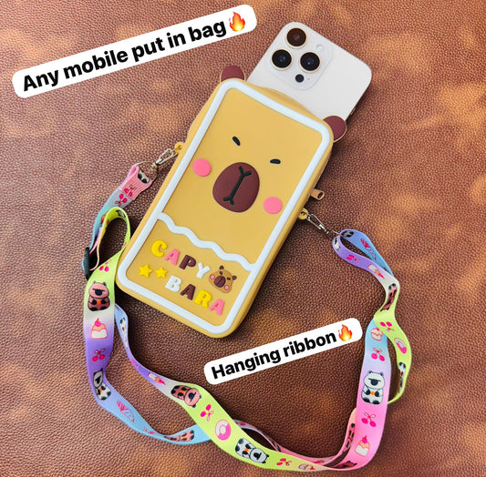 Any mobile Put in Bag With hanginng Ribbon
