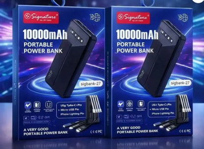 Signature 10000 Mah With Cable With Phone Holder Power bank