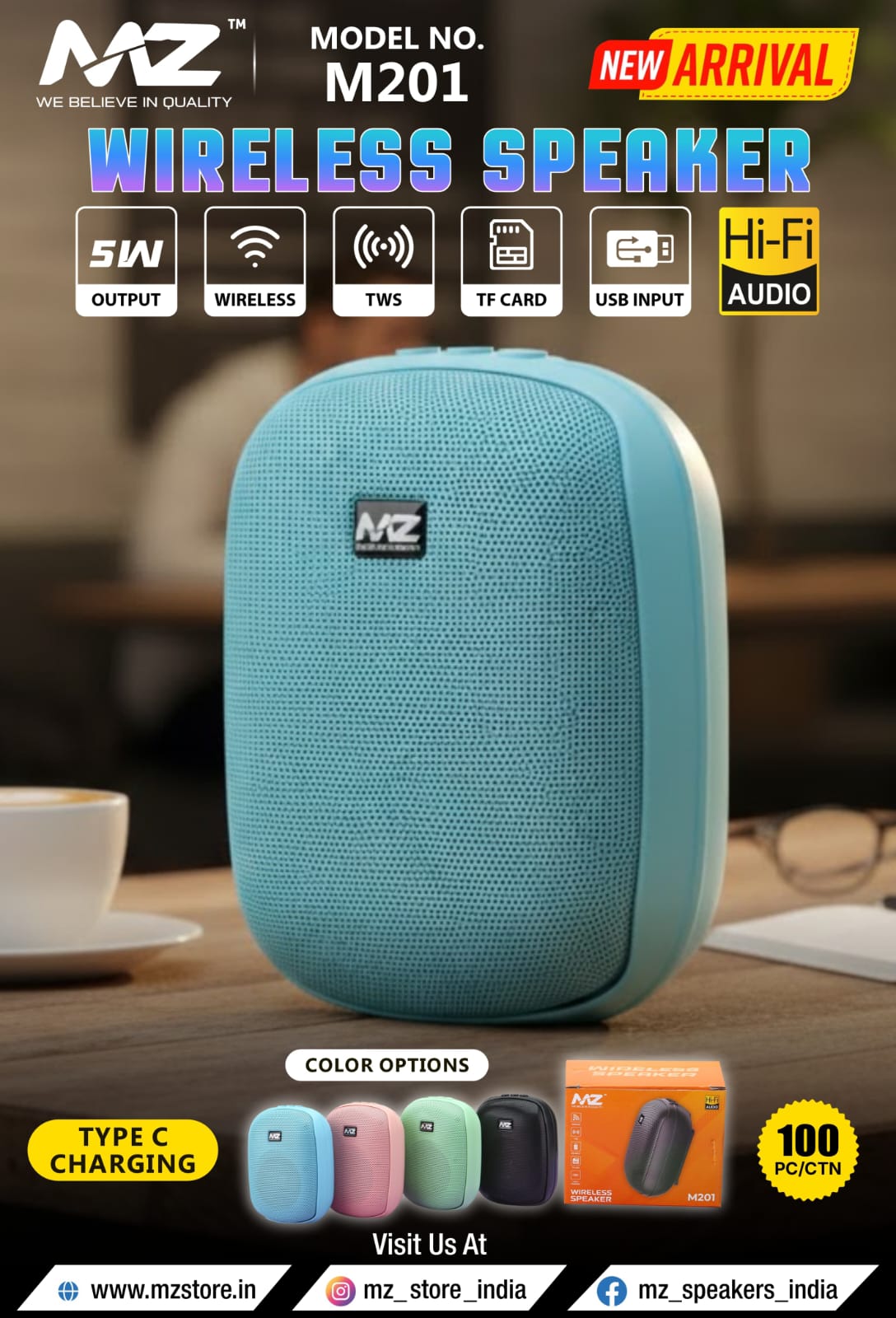 MZ M201 (PORTABLE BLUETOOTH SPEAKER)