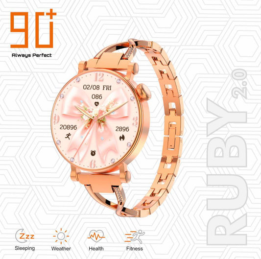 Ruby Metal and Fibre Watch