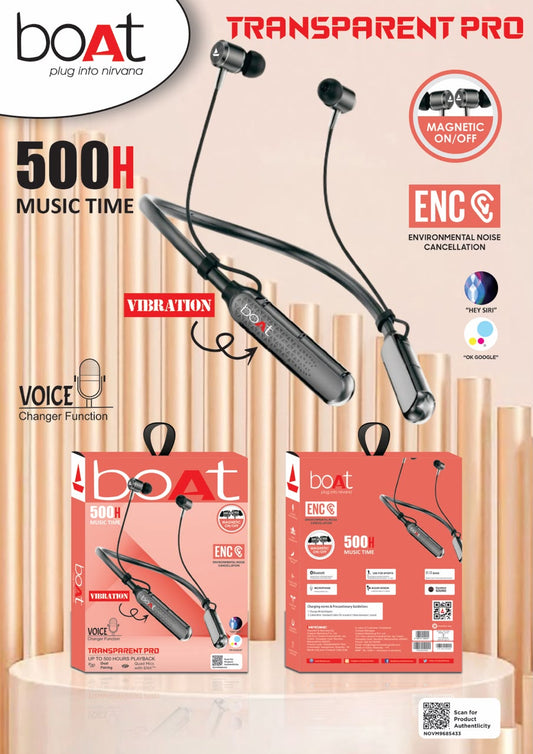 Boat Transparent Pro Vibration Neckband
