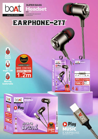 Boat Type C Super Bass Wired Handsfree