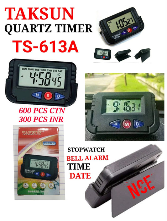 Digital Timer Clock - Car Dashboard, Table & Study Clock (With Stopwatch & Alarm)