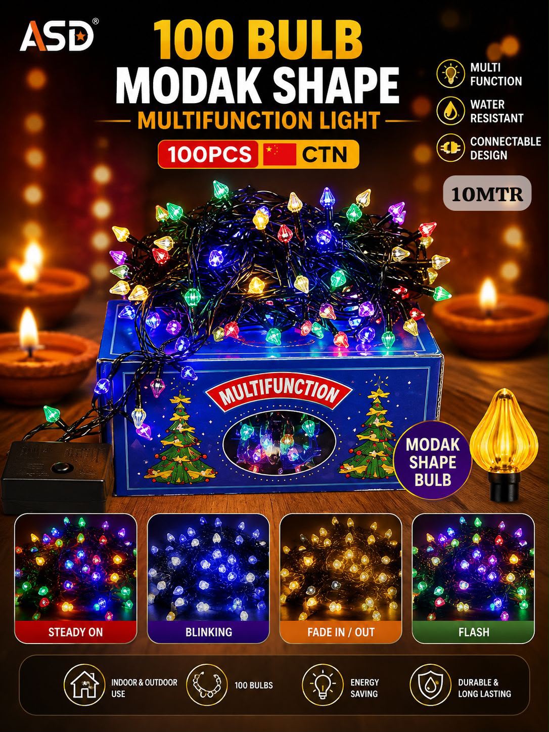 LED Modak Shape 10M Light