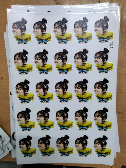 UV Cut Out Sticker Sheet